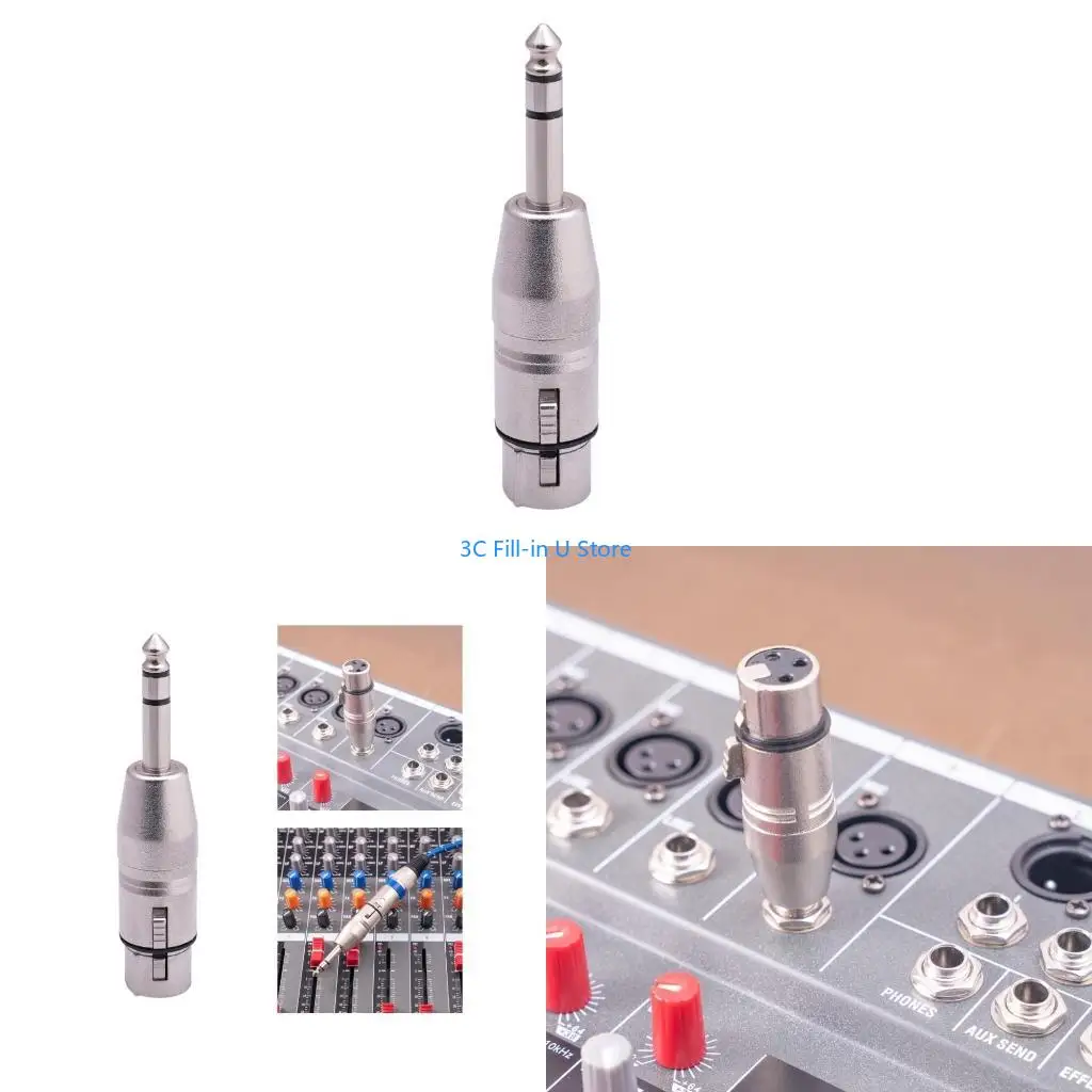 G8TA 1/4 TS Stereo to XLR Female Connector Quarter Inch to XLR Adapter for Mic
