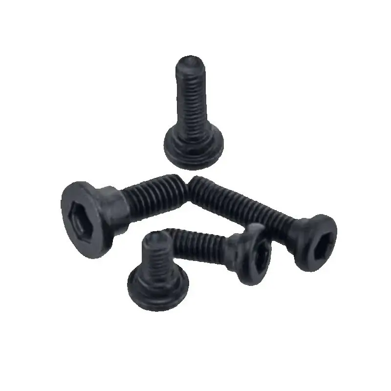 100pcs M2.5 Grade 12.9 Black Alloy Steel Hex Socket Head Shoulder Screws Bolts Assorted Sizes for DIY Projects