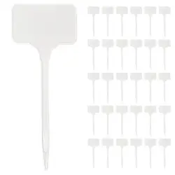 Garden Plant Labels 100-Pieces Seedling Name Labels T-Type Nursery Marker Sign Writable Plant Marking Stakes For Greenhouses