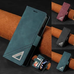 EUCAGR Flip Leather Wallet Phone Case For Samsung Galaxy Z Fold 7 6 5 4 3  ZFold6 Shockproof Soft Cover For Galaxy Z Fold7 6 5 4