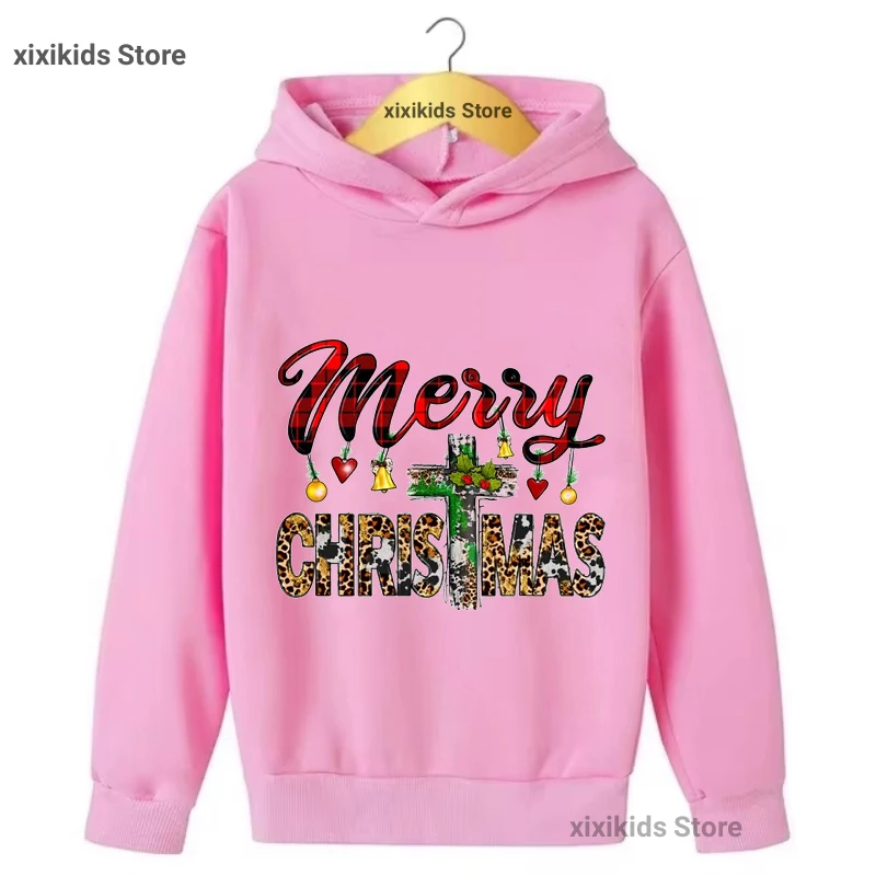 يسوع سبب الموسم الجرافيك المطبوعة قبعة هوديس هدية الكريسماس Kawaii الاطفال ملابس الشتاء/الربيع البلوز معطف