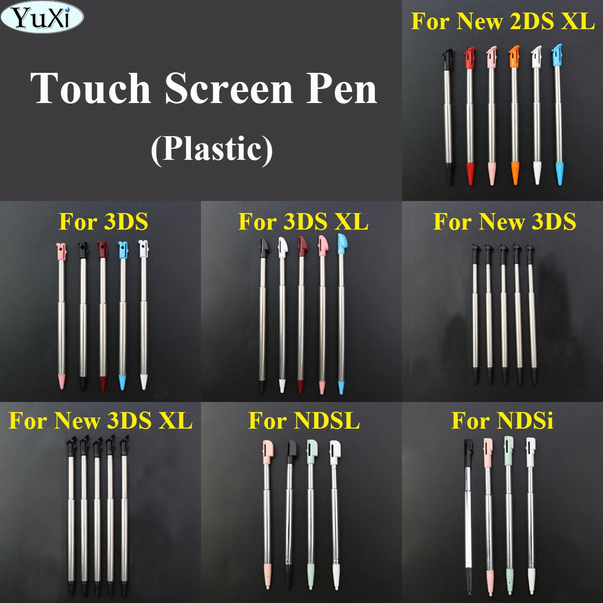 

YuXi Metal Telescopic Stylus Touch Screen Pen for 2DS 3DS New 2DS LL XL New 3DS XL LL For NDSL NDSi NDS