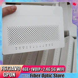 Original Second Hand F673AV9a 4GE 2.4G & 5G Dual Band WIFI GPON Optic Fiber ONU FTTH F673AV9 Fiber Modem ONT English Firmware