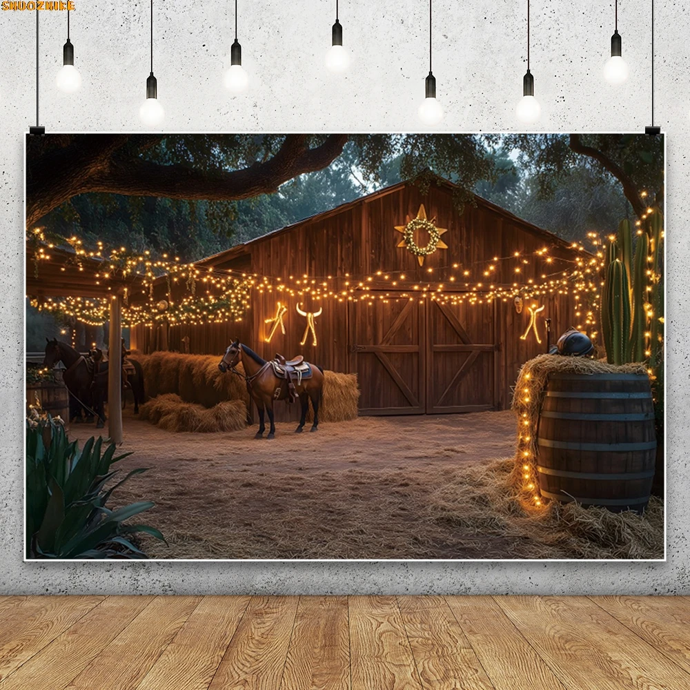 

Western Warehouse Backdrop Barn Door Wood House Cowboy Baby Birthdy Party Portrait Photography Background Photo Studio Shoots
