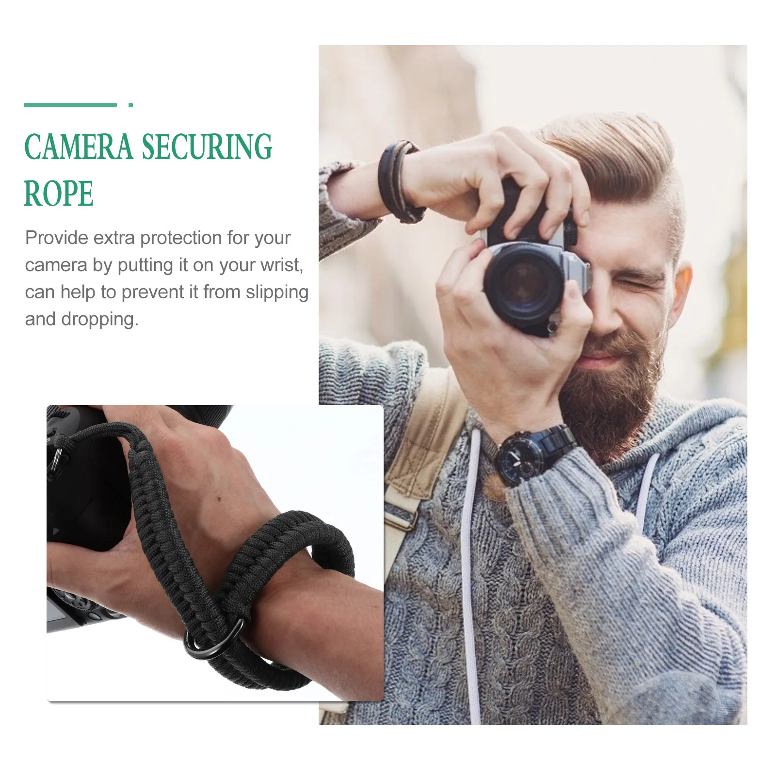 

1Pcs Camera Wrist Strap High Class Nylon Stainless Steel Suitable for Dslr Digital Camera Lightweight