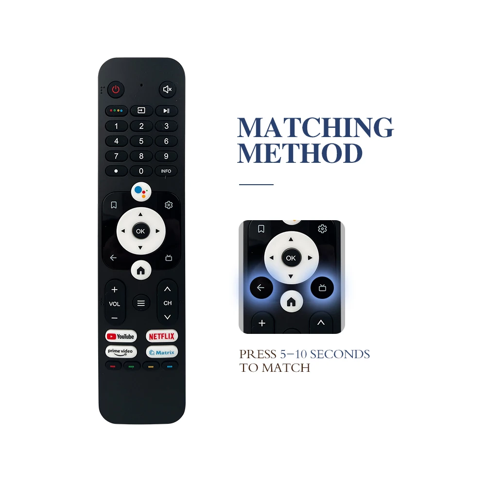 HTR-U31 Long Range Voice Remote for Haier Smart LED LCD TV, 360° Full Connection Replacement Controller with Netflix YouTube