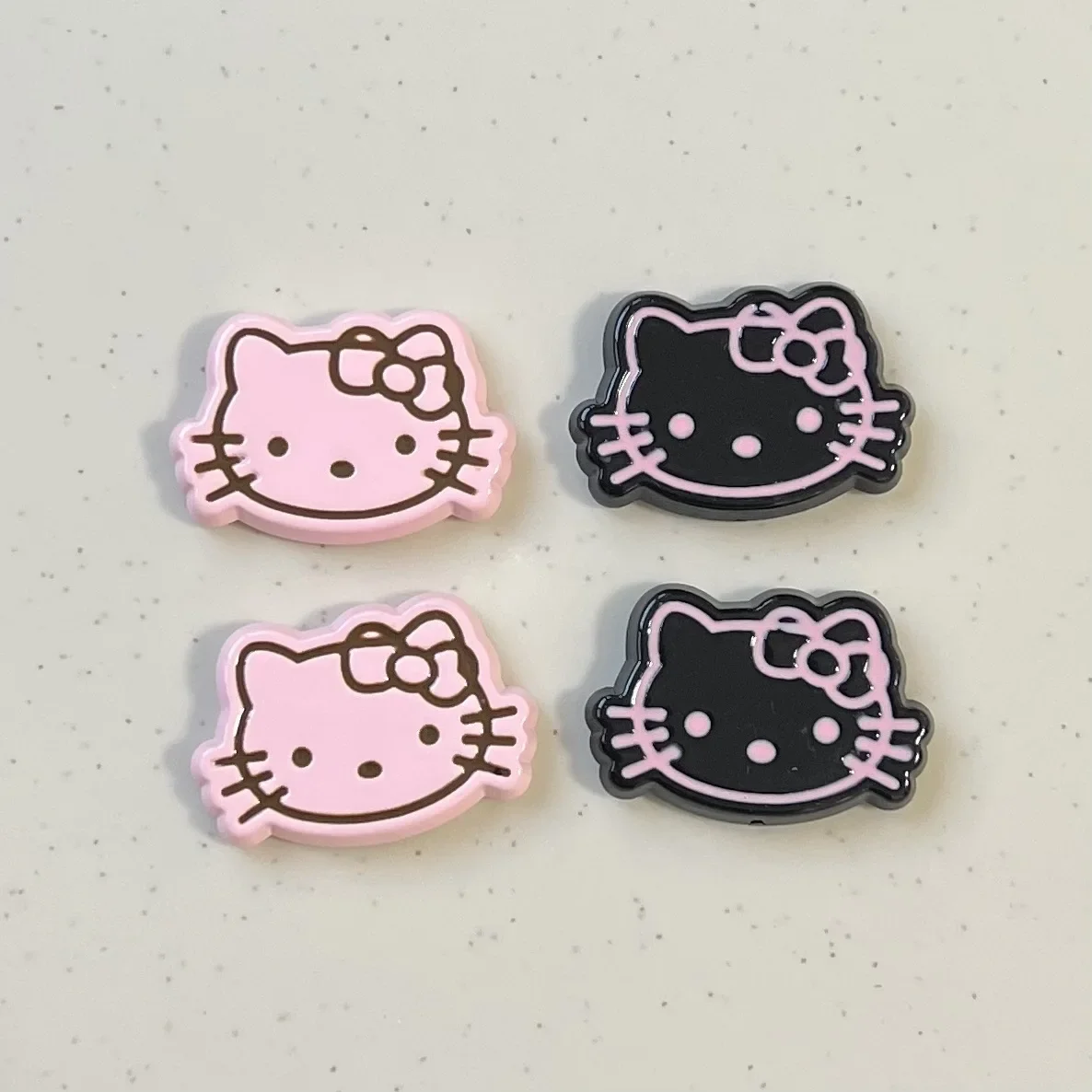 Sweet cool pink black kitten accessories diy cream glue mobile phone case accessories hole shoes decorative headwear accessories