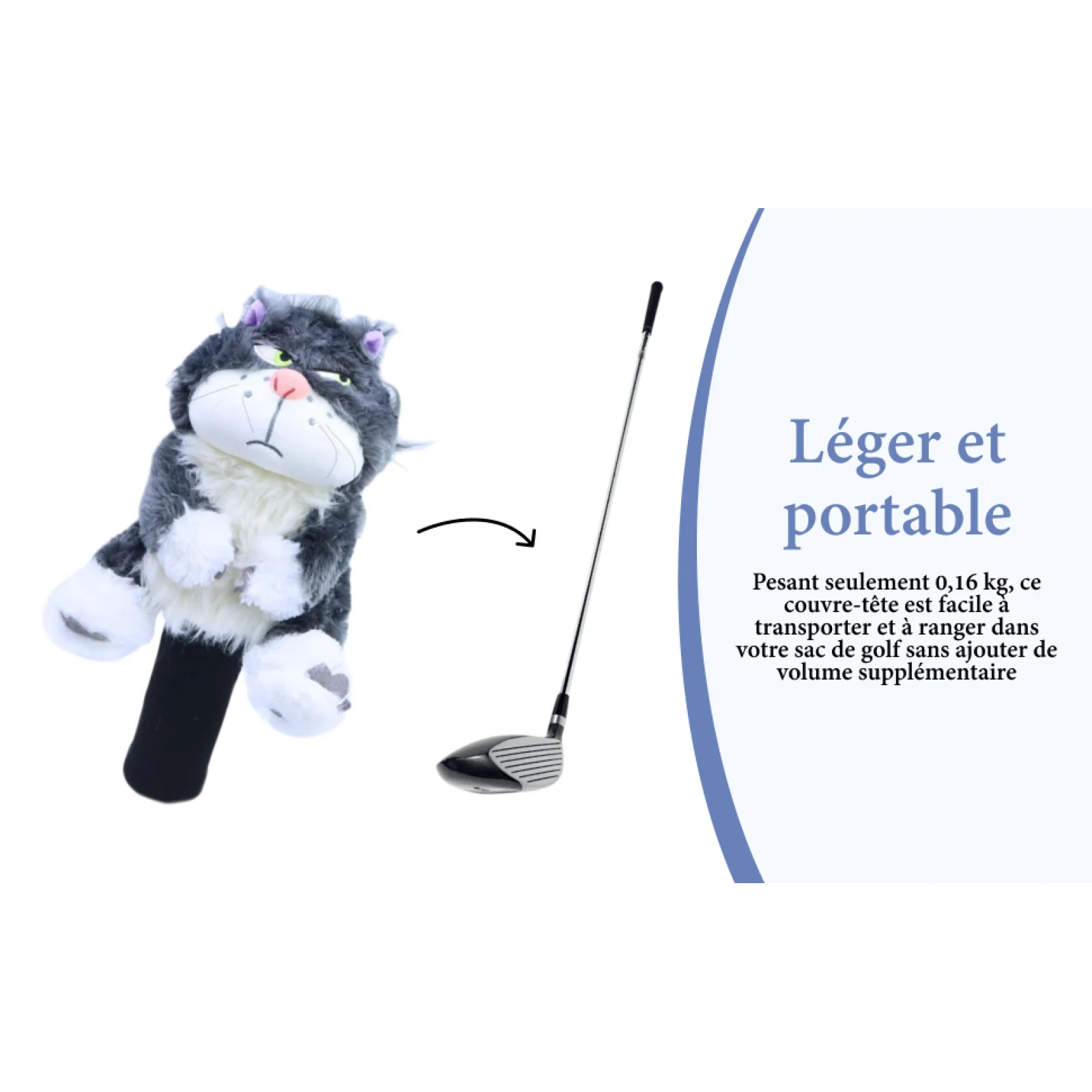 

Чехол для головки клюшки для гольфа, аксессуары для гольфа для взрослых, устойчивый к царапинам, милый чехол для головки клюшки в форме животного, подарок для гольфиста