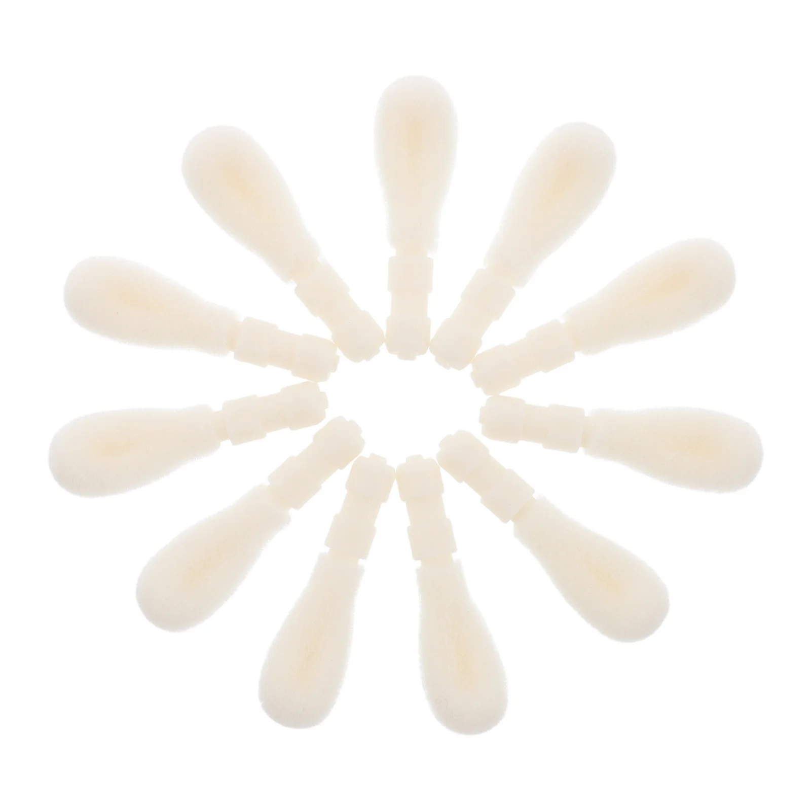 

50Pcs Brush Heads Lip Gloss Applicator Soft Flock Replacement Tips for Makeup Cream Glaze Travel Beauty Supply