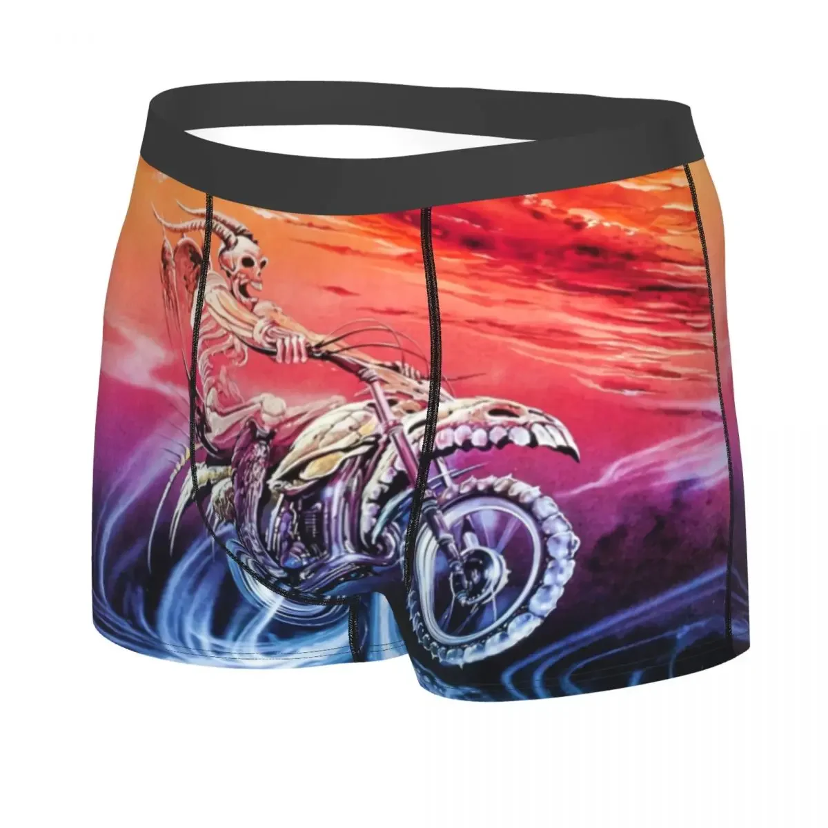 Vintage Skull MTB Bicycle Rider Boxer Shorts For Men 3D Print Mountain Bike Underwear Panties Briefs Breathable Underpants