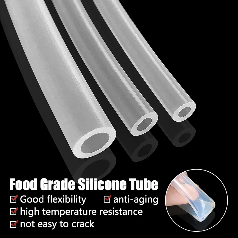 1M Food Grade Silicone Hose Transparent Flexible Silicone Tube Diameter ID 13mm X OD 15mm Tube
