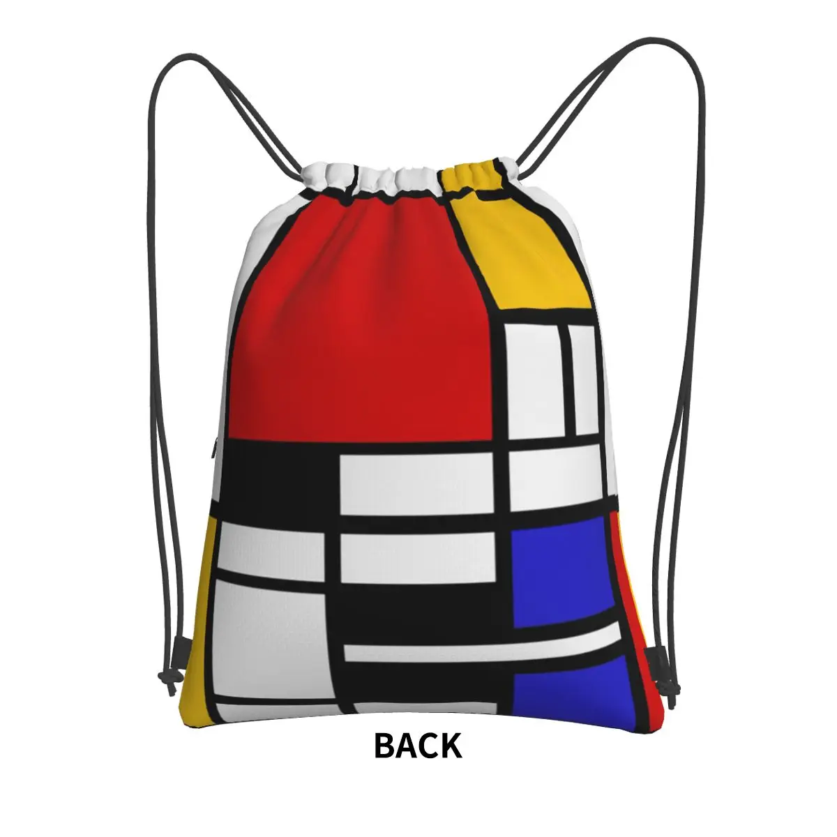 Piet Mondrian De Stijl Backpacks Multi-function Drawstring Bags Shoes Bag Book Bags for Travel Students