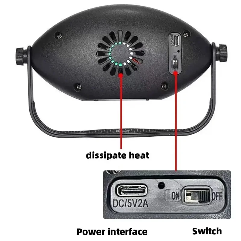 B30c-luzes de festa de palco dj discoteca projetor de luz laser lâmpada usb casamento casa natal decoração uv palco feriado efeito som fácil insta