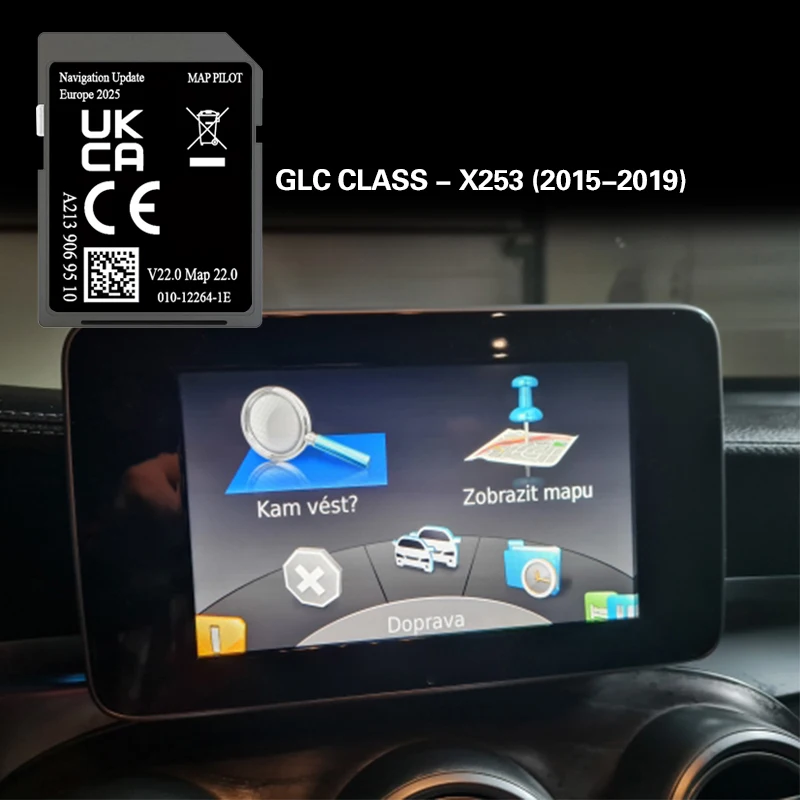 Image of A213 V22 für Mercedes GLC X253 2015-2019 Auto Neue Aktualisierung 2026 Europa-Karte Navigations-SD-Karte 32GB Sat Nav