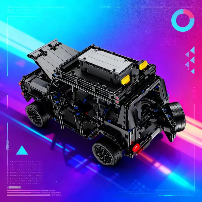 Black Off-road Vehicle Building Blocks Set, Suitable for 14+, High Difficulty Assembled Model, Home Decoration & Gift