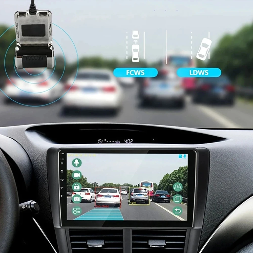 Car DVR ADAS LDWS Dash Cam Full HD 1080P Dash Cam For DVD Android Player Navigation Unit Auto Audio Voice Alarm Video Recording image 2