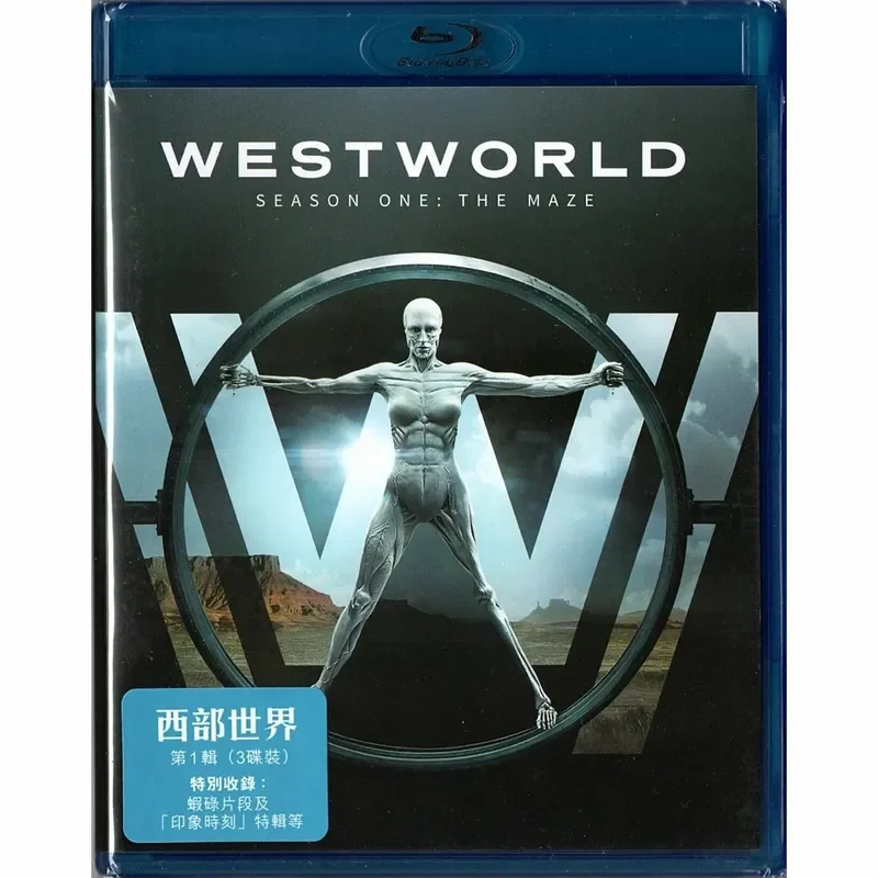 «Мир Дикого Запада», 1 сезон, Blu-ray, гонконгская версия, нераспечатанный оригинальный комплект из 3 дисков.