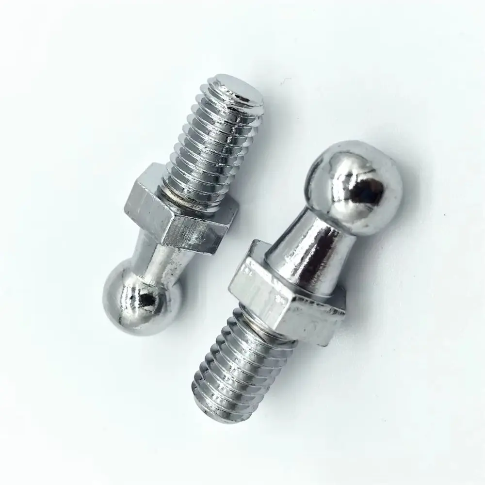 2PCS 10MM M8 M6 Universal Boot Bonnet Gas Strut End Fitting Connector Ball Screw Bolt Pin Joint Valve For Spring Lift Supports