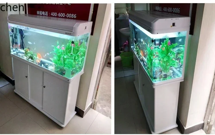 T6- fish tank 40 wide glass ecological medium rectangular living room home desktop large water-free goldfish tank