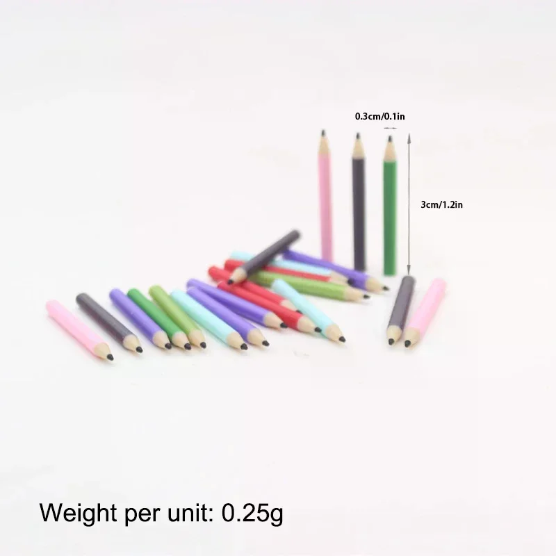 1 Set 1:12 Poppenhuis Miniatuur Poppenhuis Penhouder + 6 Kleurpotloden Set Pop Home Decor Fantasiespel Poppenhuis Briefpapier speelgoed