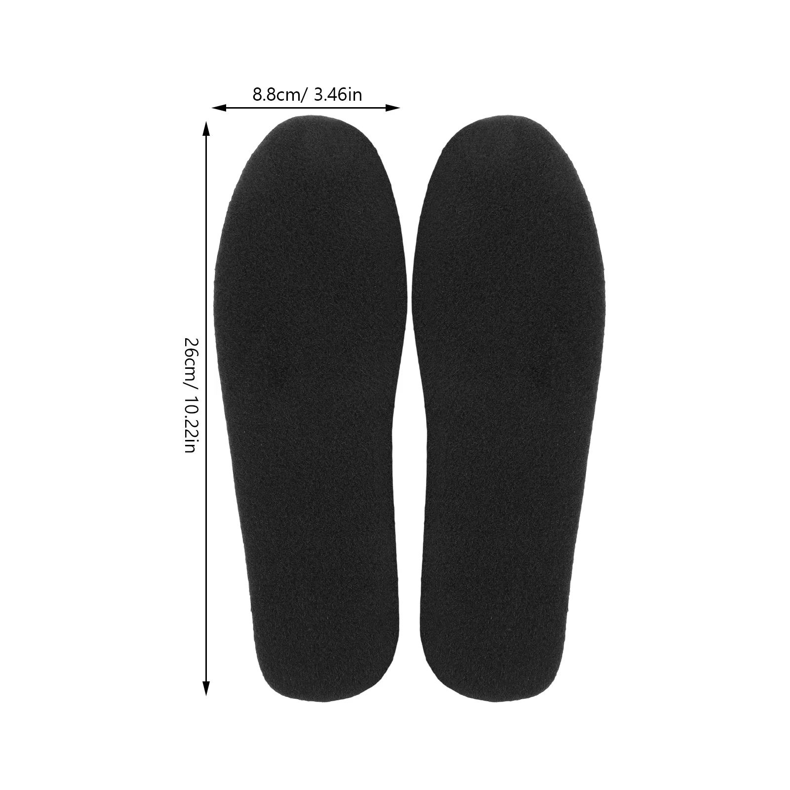 

10pcs Felt Shoe Insoles Warm Thick Winter Boot Inserts Comfortable Sole Cushions Replacement Foot Pads Unisex