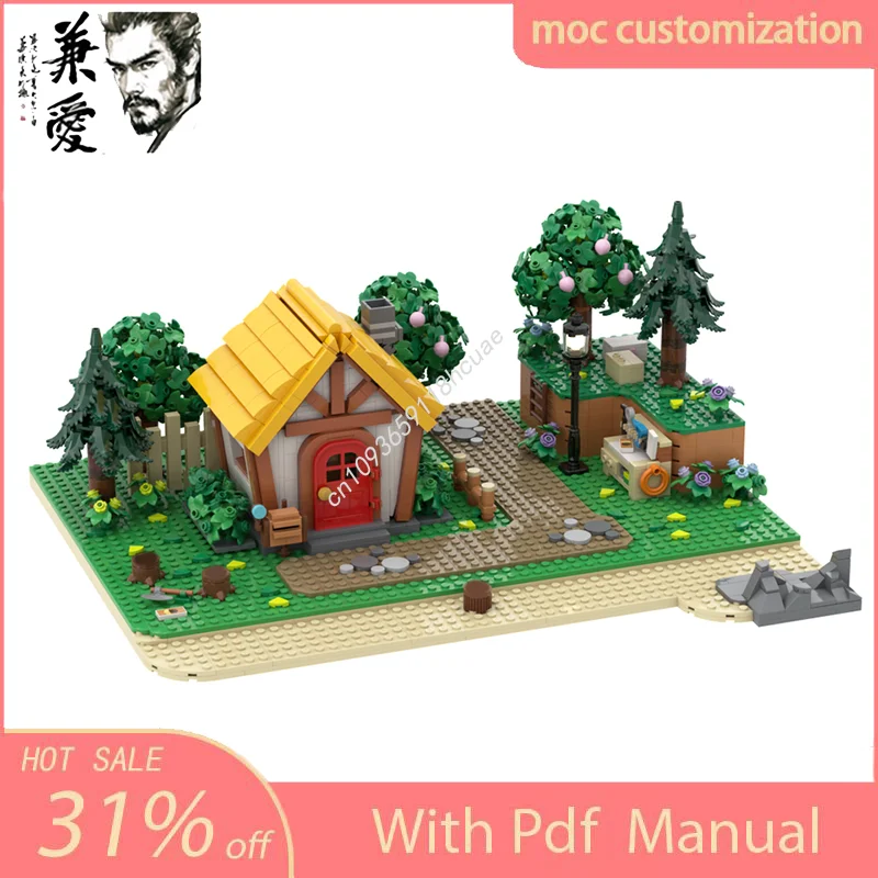 

MOC Custom Modular Building Animal Crossing Villager House Model Building Block Diy Creative Assembly Bricks Toys Kid Gift