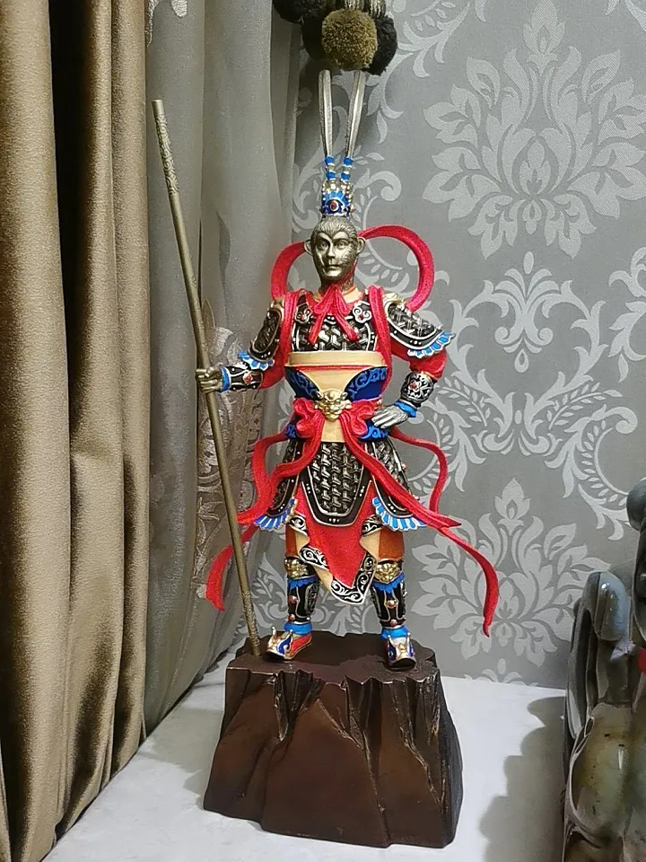 High grade Spiritual ART Good luck God of victory WU KONG home Company bring wealth money thriving business mascot brass Deco