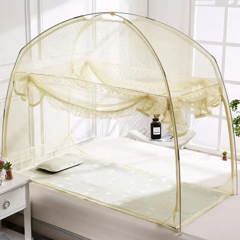 Three Door Full Bottom Crib Mosquito Net Foldable Student Dormitory Mosquito Net Encryption Mesh Children's Yurt Mosquito Net