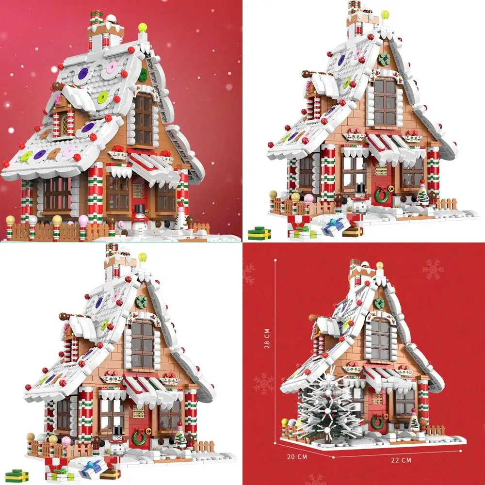 Kit de construção de casa de gengibre com luzes LED, 1620 peças, decoração de Natal para crianças, adultos e calendário do Advento 2025