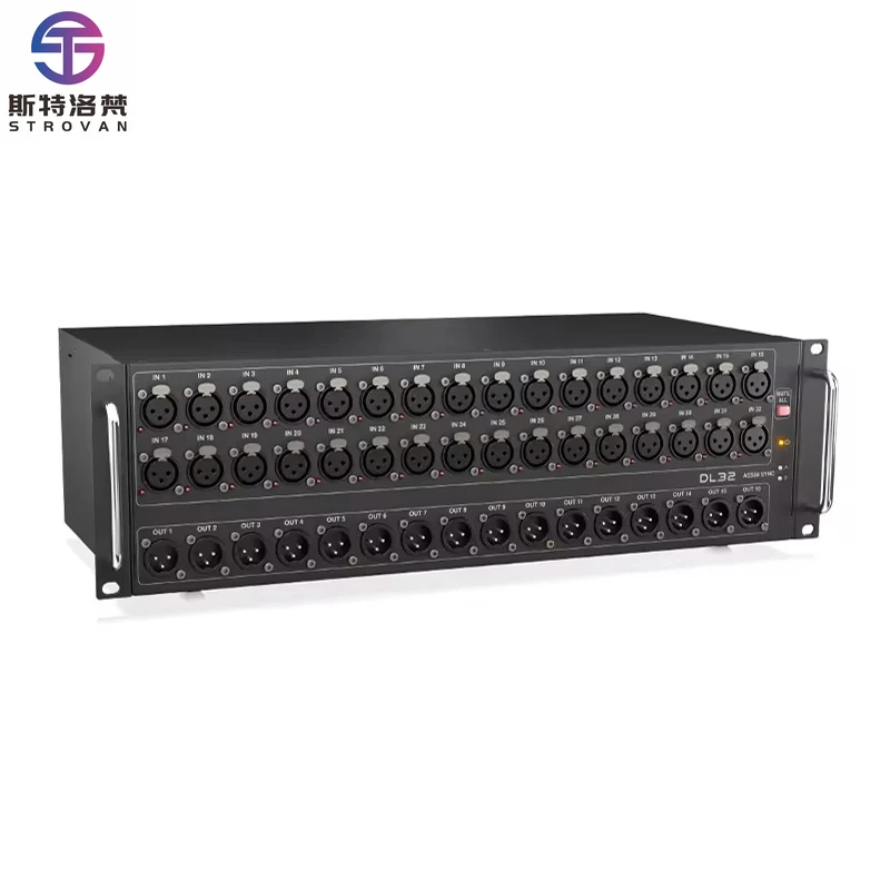 DL32 Stage Box Digital Mixer with 32 Input 16 Outputs with 32 Microphone Preamplifier Ultranet and Adat Inpterface for Singing
