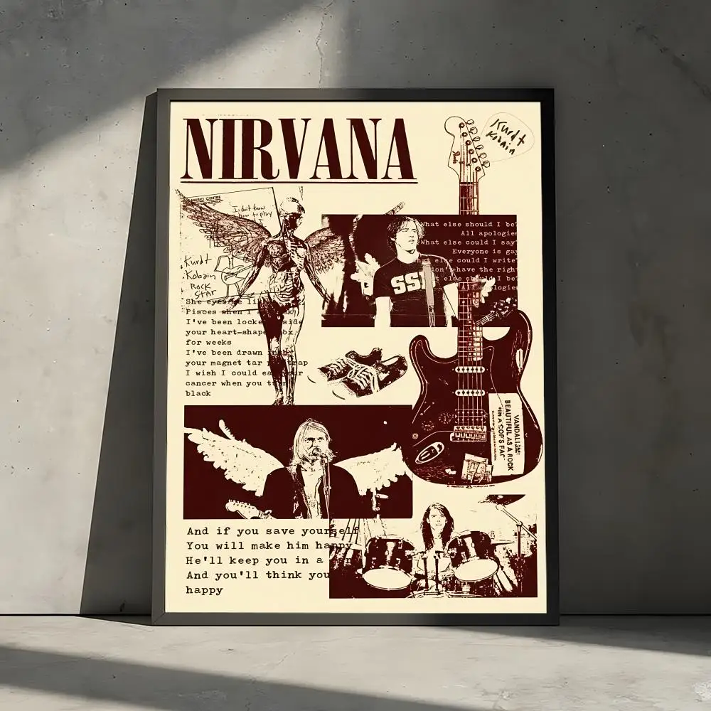 N-Nirvana Rapper-Album-Poster für Zuhause, Wohnzimmer, Schlafzimmer, Bar, Flur, klebriger Wanddruck, wasserfest, ästhetische Dekoration – Detail 12