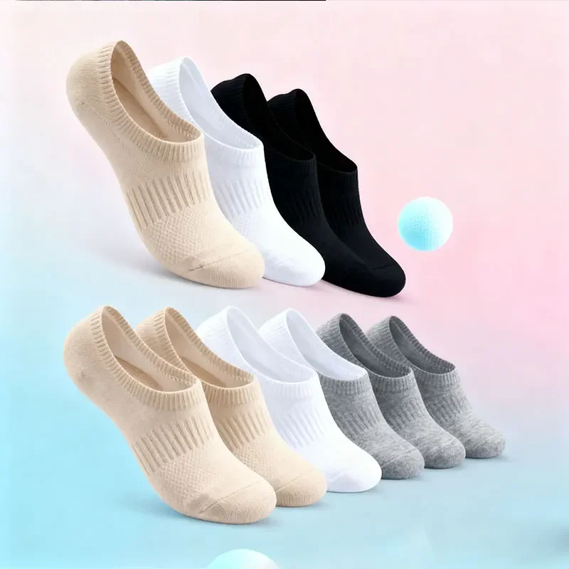 

6 pairs of women's men's short socks, anti invisibility low top boat socks, suitable for sports shoes and casual wear