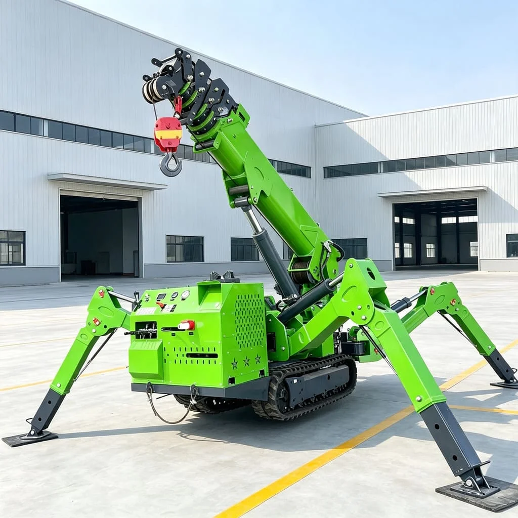 【Direct Factory Sale】Heavy Duty 9.2m Construction Spider Crane Crawler Spider Crane For Construction