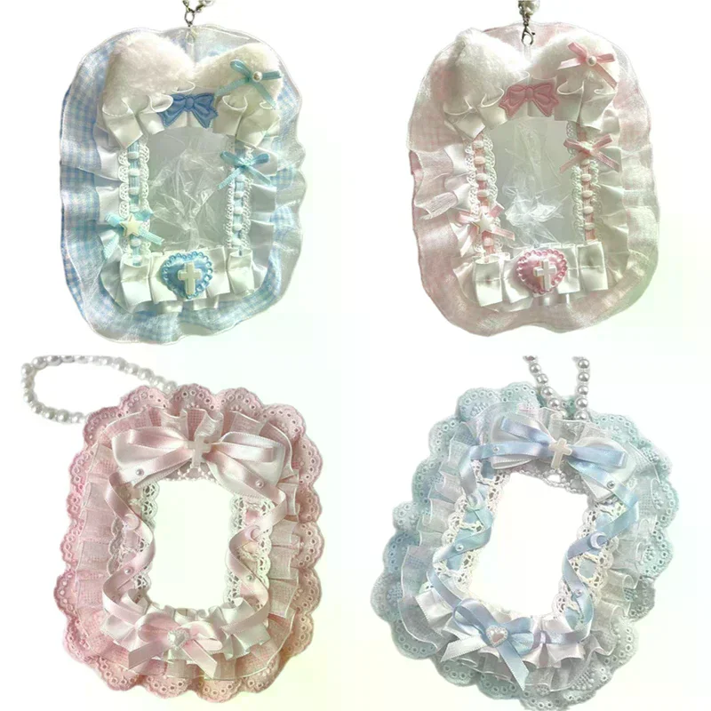 Holder Display Case Kawaii Kpop Photocard Sweet Lolita Style Bow Photo Card Protector Idol Photo Lace Photocard Gifts