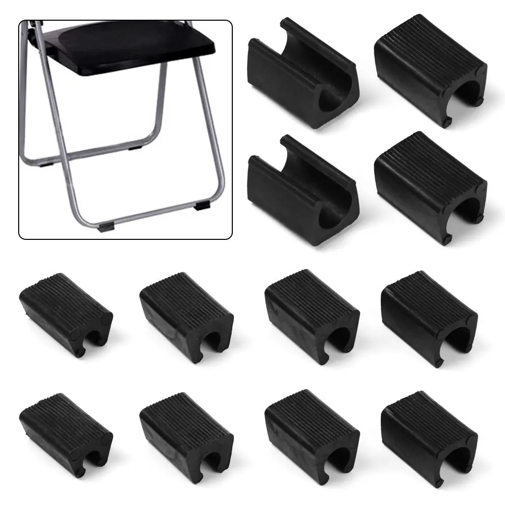 10pcs Useful Floor Protector Anti-front Tilt Non-slip Pipe Clamp Tube Caps Damper Stool Chair Leg Pad