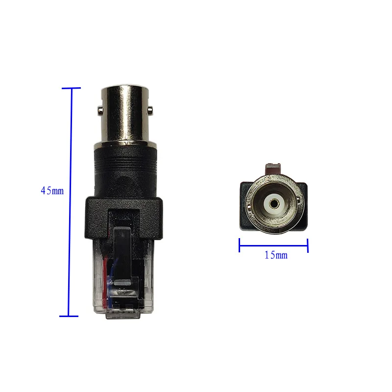 2PCS F to RJ45 Adapter, Coaxial TV Cable to Ethernet Connector, for CCTV, CATV Closed Circuit Digital Signal Transmission