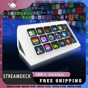 StreamDeck Visual Keyboard 15 Keys LCD Button Live Content Creation Controller Custom Button For Windows/MacOS/Android/iOS Gifts