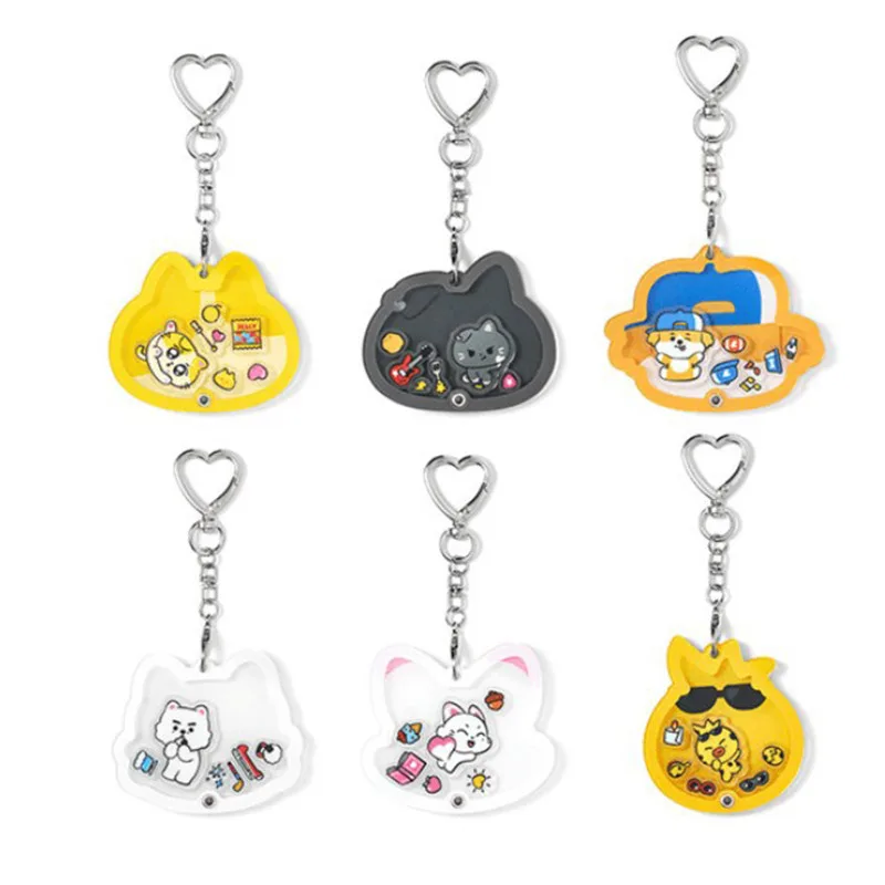 7CM Neuer Kpop Koreanischer Lustiger Abnehmbarer Niedlicher Anhänger Acryl-Schlüsselanhänger Fans Geschenke Sammlung