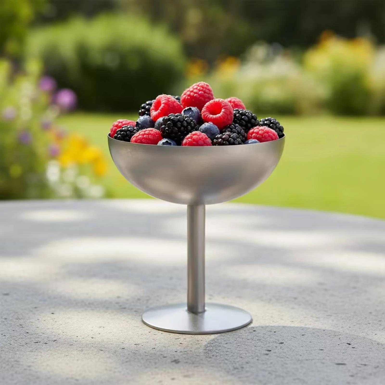 Dessert Cup Stemmed Dessert Dish with Stem Ice Cream Bowl Silver Dishware Versatile for Hosts, Dinner Parties, Home Entertaining