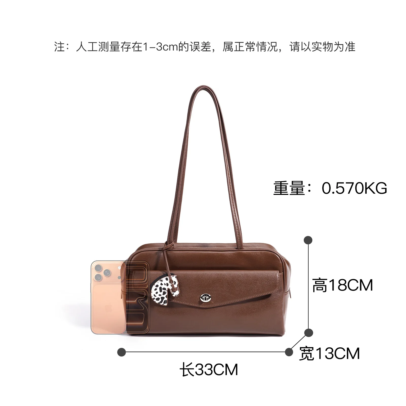 New Korean‑style Premium Shoulder Bag Classic Fashion Top‑grain Cowhide Large Capacity Commuting Minimalist Women's Tote Bag