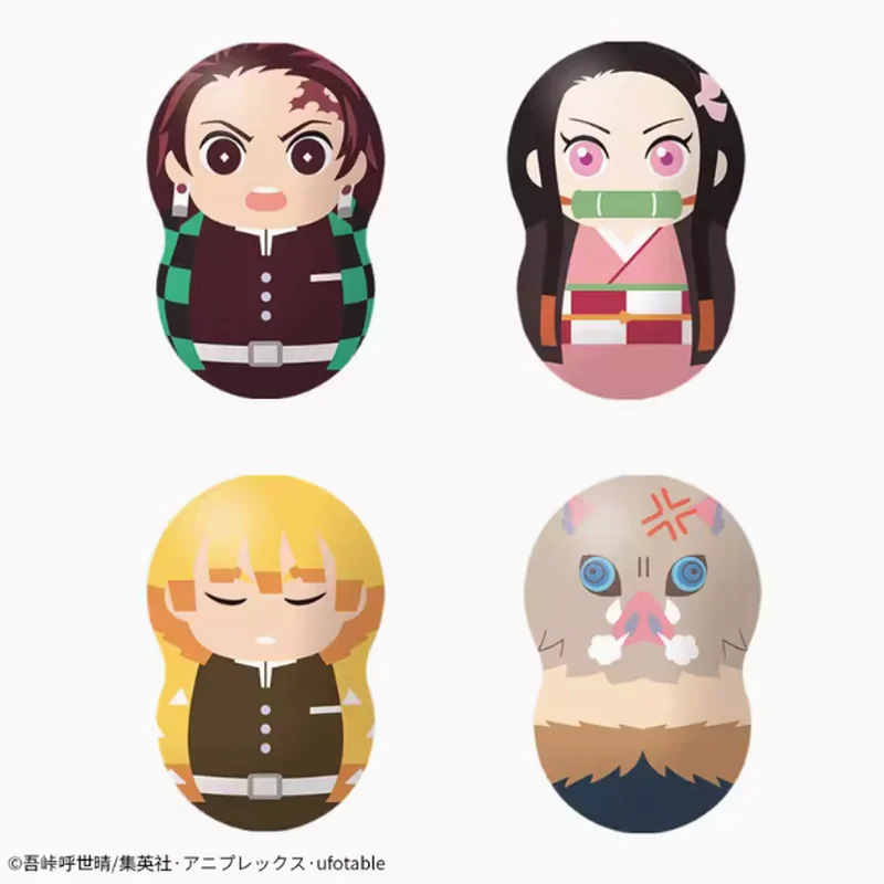

Demon Slayer Cartoon Mini Dolls Blind Box Kamado Tanjirou Nezuko Hashibira Inosuke Tumbler Peanut Gift Trendy Anime Collectible