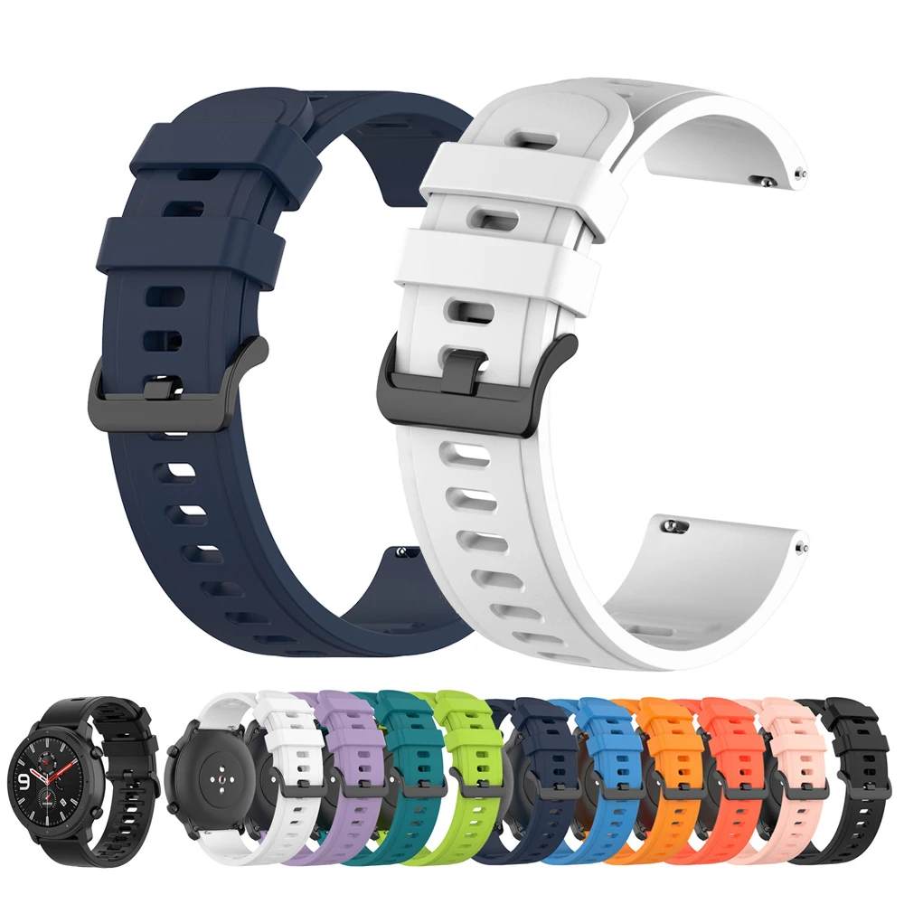 Strap For Amazfit GTS 2/4/3/GTS 2/4 Mini Watchband 20mm Silicone Sport GTR 42mm Bracelet For Amazfit bip S/3/u pro Series band