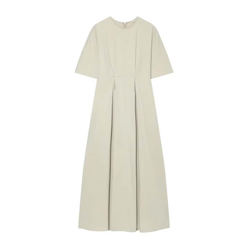 New pleated poplin dress, casual and fashionable, elegant temperament