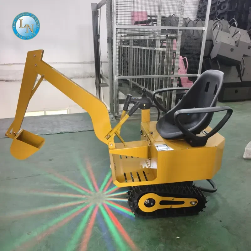 Rechargeable Electric Walking Excavator for Kids Outdoor Playground Sand Digging Toy Children Ride On Construction Vehicle