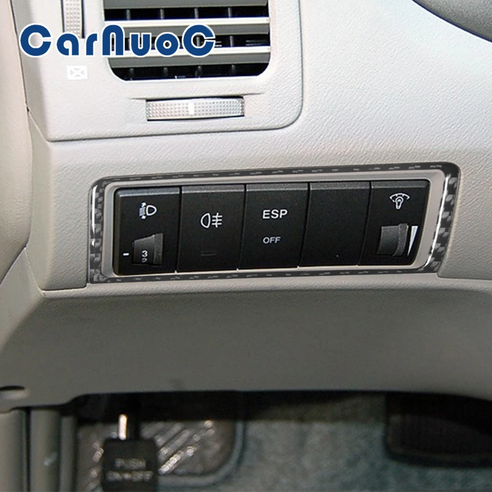 

Car Stickers Dimming Panel Decorative Accessories Auto Interior Moulding Strips For Hyundai Azera 2006-2011 Series Carbon Fiber