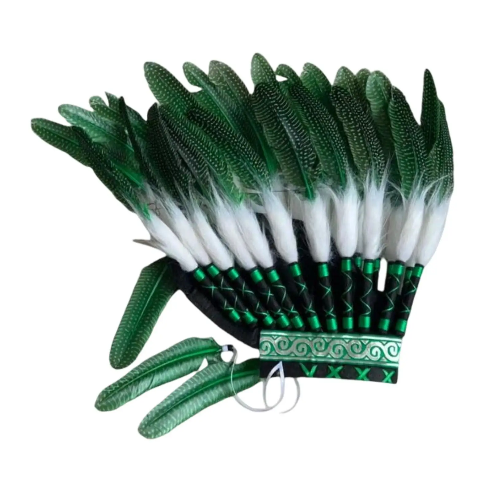 人工羽根のかぶとパーティー手作りインドネイティブチーフヘッドドレス