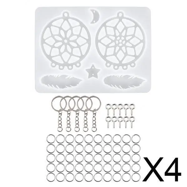 

Resin Jewelry Mold Silicone Keychain Feather Casting Molds for Epoxy Pendant DIY Craft Kit