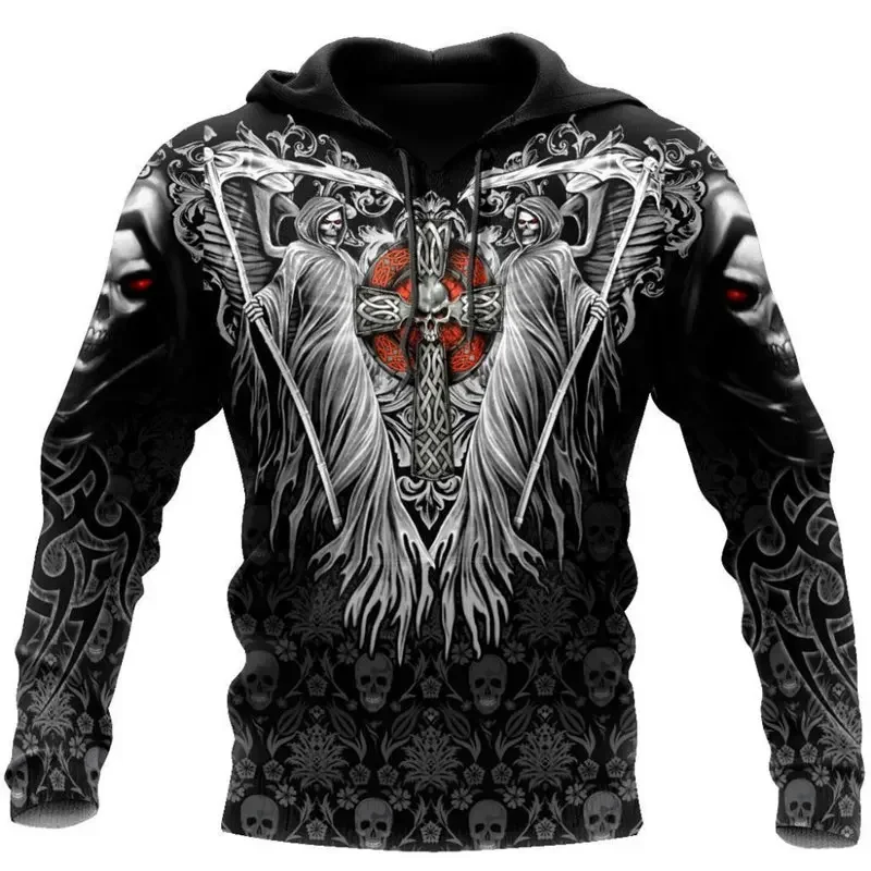 

Fashion hoodie Skulls On The Cross Tattoo 3D All Over Printed Unisex Deluxe zipper Hoodie Sweatshirt Casual Jacket Pullover