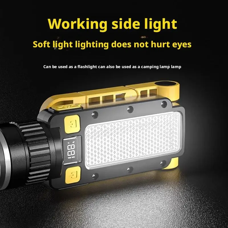 Multi-Purpose Outdoor Flashlight with Magnetic Emergency Lighting Purple Light Detection Work Light for Maintenance