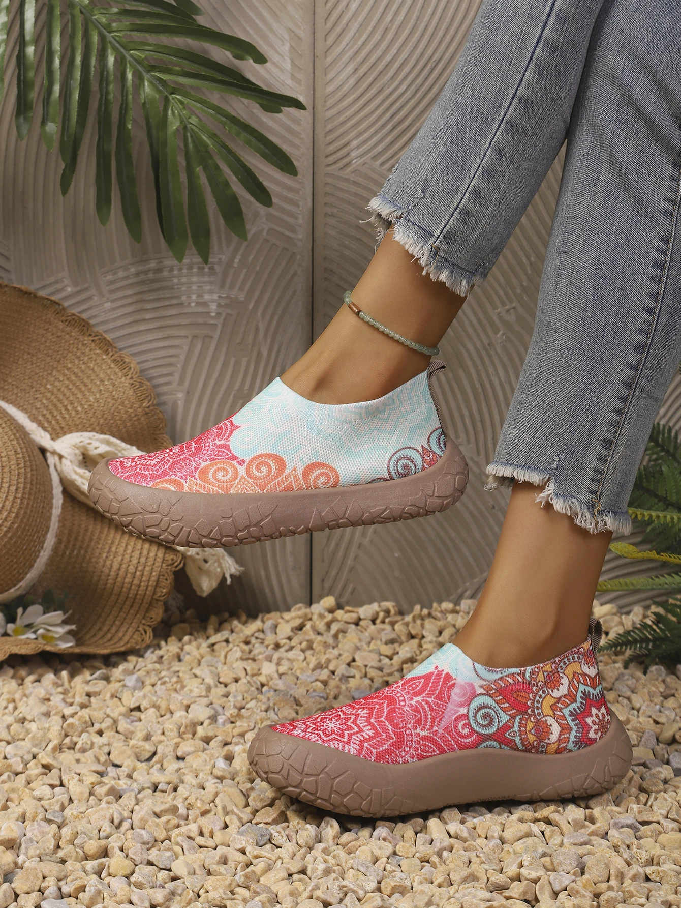 2026 Frühling Herbst Damen Slip-On Sneaker mit Sonnenblumenmuster, Leichte Atmungsaktive Rutschfeste Mesh-Herbst-Wanderschuhe, Park-Light-Wanderschuhe – Detail 14